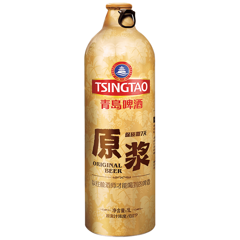 青岛啤酒 原浆啤酒 1L*2瓶