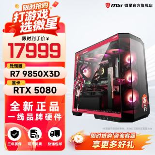 微星 全家桶锐龙AMDR7 9800X3D主机组装电脑RTX5070TiDIY组装机 锐龙7 9850X3D+RTX5080丨配八