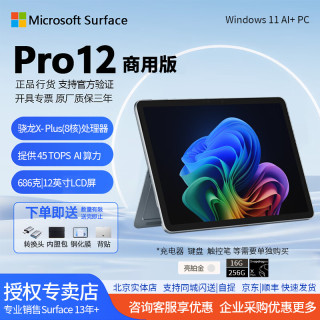 微软 Surface Pro12英寸平板电脑笔记本电脑高通骁龙商用版Windows11骁龙XPlus(8核)16+256G