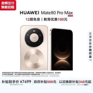 华为 Mate 80 Pro Max 手机 16GB+512GB 极昼金
