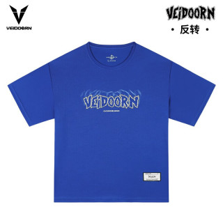 VEIDOORN 短袖投篮服 透气网眼 男款礁石蓝 XL 运动T恤
