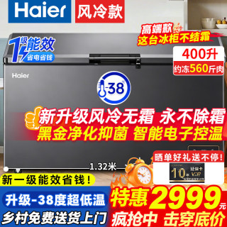 海尔 一级能效节能冰柜家用300升以上商用大容量冷藏冷冻转换家用小型海鲜超低温