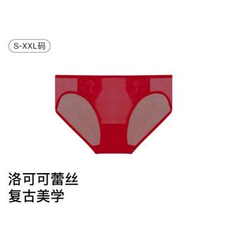 Ubras 春夏洛可可蕾丝简约三角裤薄款法式性感低腰浪漫内裤