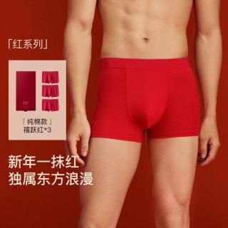 Ubras 男士中腰平角内裤三条装