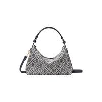 TORY BURCH T MONOGRAM MELLOW 提花肩背包 海军蓝 OS