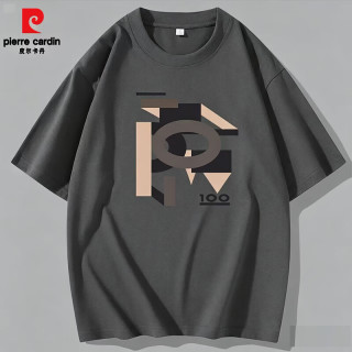皮尔·卡丹 男士时尚印花短袖t恤
