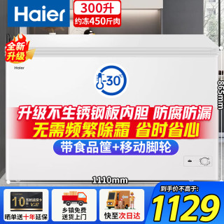 海尔 冰柜商用大容量300/400/500/700/800升以上一级能效全冷冻柜零下-4