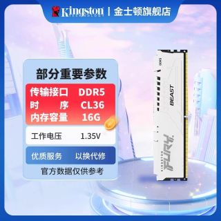 金士顿 骇客神条ddr5 6000 8g/16g马甲台式机电竞内存套条超频灯带