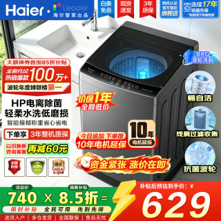 海尔 波轮洗衣机全自动直驱变频除菌除螨统帅小型波轮神童大容量二