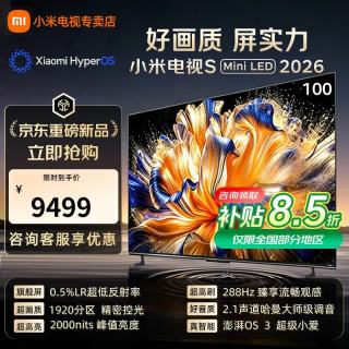 小米 100寸电视机4K超清高刷屏青山护眼 4GB+64GB会议智能液晶家用平板电视机补贴