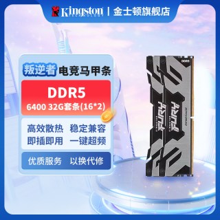 金士顿 叛逆者ddr5/6400台式机电脑电竞超频马甲内存套条rgb