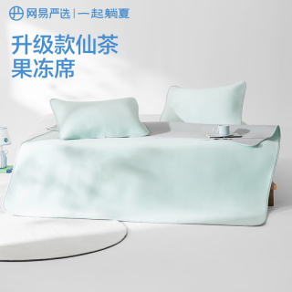网易严选 7A抗菌可机洗仙草果冻席 床笠款冰丝席三件套 150cm*200cm