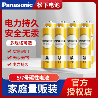 Panasonic 5号7号遥控器原装碳性干电池家用松下玩具电池10节