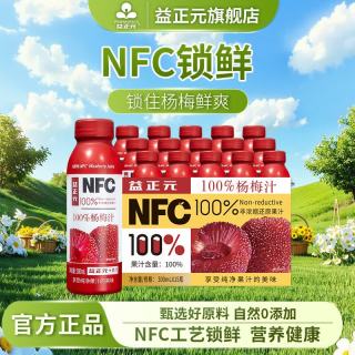 益正元 100%NFC鲜榨混合果汁饮料无添加0添加杨梅 杨梅300ml*15瓶