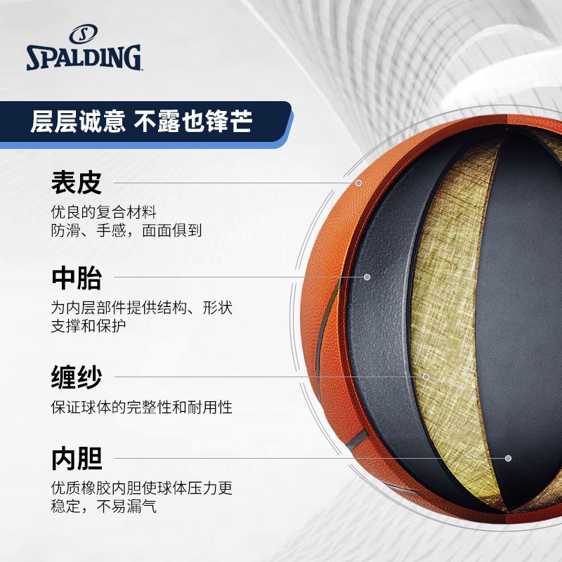 斯伯丁 NBA比赛用球 标准7号篮球
