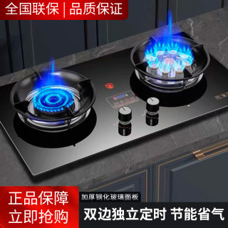 兴旺好太太 家用燃气灶腔猛火定时两用煤气灶双灶炉灶强劲燃气灶具