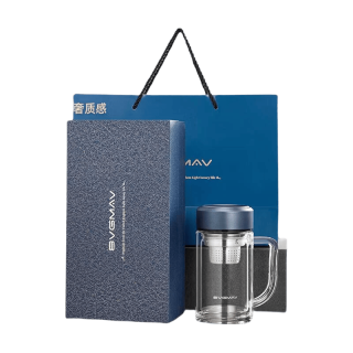 宝威玛 双层高硼硅玻璃杯 茶水分离 300ml