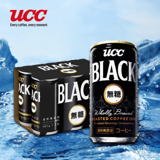 UCC 无糖0糖健身美式拿铁黑咖啡 185g*6罐