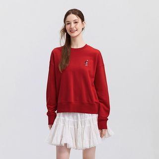 森马 101125116013 圆领宽松 女士卫衣