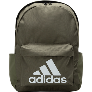 adidas 经典徽标装饰拉链开合 双肩包