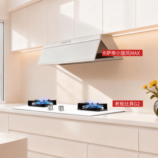 卡萨帝 小炫风Max大吸力静音抽油烟机家用Y5s+老板盐系G2双边定时灶具
