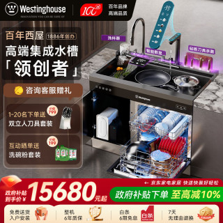 西屋电气 西屋集成水槽洗碗机超声波果蔬清洗家用双层上下分层