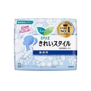 花王 日本进口花王乐而雅轻薄透气护垫卫生巾72片香味零触感