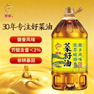 百亿补贴：鲤鱼 非转基因鲤鱼低芥酸特香菜籽油5L物理压榨正宗纯菜油