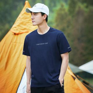 拓路者 男式短袖T恤 反光字母印花圆领