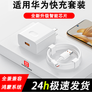 雄晟 适用华为安全超级快充头mate40nova9P60荣耀50type-c数据线6A快充