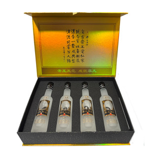 津酒 帝王风范小礼盒小酒版伴手礼125ml*4瓶纯粮浓香型白酒52度