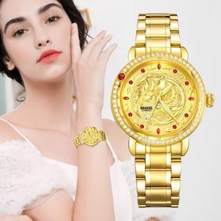 BEGEEL 手表女机械时尚奢华金表进口机芯防水品牌机械表女