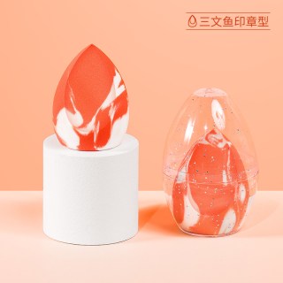 Gracebabi 瑰宝秘语三文鱼美妆蛋不吃粉软干湿两用化妆粉扑上妆1