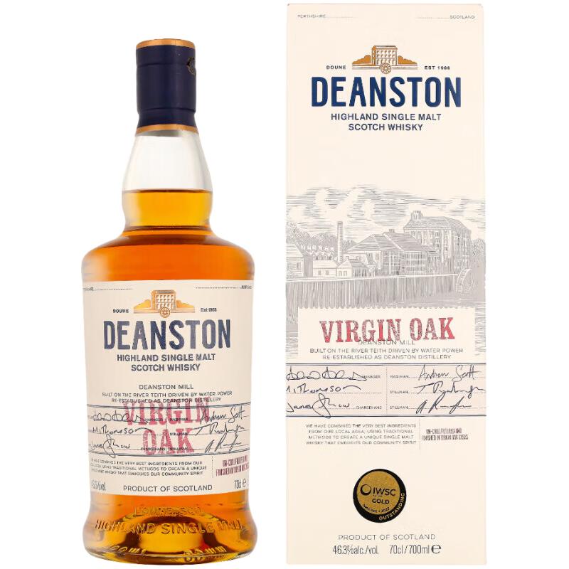 Deanston 汀斯顿 原始桶 单一麦芽威士忌 46.3%vol 700ml 礼盒装