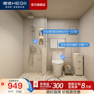 恒洁 卫浴套装组合 不限水压马桶恒洁双宝套餐 400mm