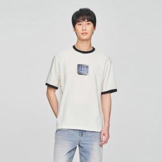 Lee 早春新品 男士短袖T恤 舒适版撞色圆领