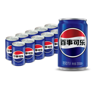 百事 可乐/无糖迷你罐碳酸饮料200ml*10罐 汽水整箱即饮便携
