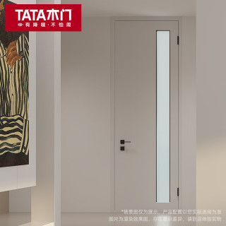 TATA木门 卫生间门玻璃厨卫门木门免漆JD001B三胺花色 单开门+五金套餐