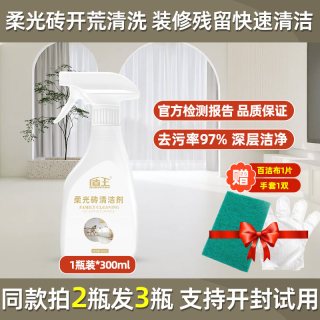 盾王 柔光砖清洁剂 300ml 强力去污液体