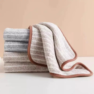 Wooki 百雕堂 竹炭纤维厨房抹布 加厚吸水不掉毛 颜色随机 25*25CM