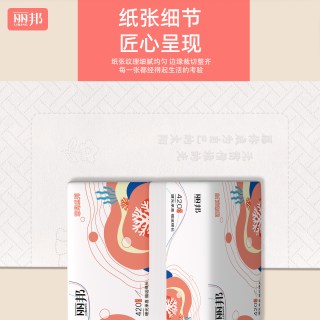 丽邦 抽纸420张家用餐巾纸擦手抽式纸巾纸抽整箱实惠装卫生面巾纸