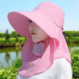 赫卡维 棉质防晒帽女中老年遮阳
