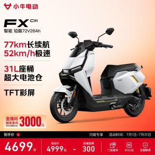 小牛电动 FX Citi 电动摩托车 XN1200DT-20A 铅酸电池 智能超长续航