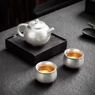 景盏 鎏银锤纹陶瓷茶具伴手礼简易包装