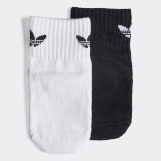 adidas 男小童两双装时尚舒适LOGO印花短筒袜子儿童adidas阿迪达斯三叶草