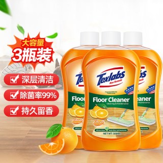 优沃 地板清洁剂 柠檬香 500ml 强力去污 家用清洁液