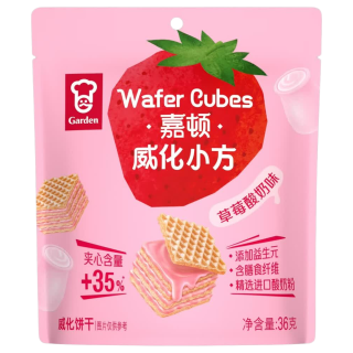 嘉顿 威化小方草莓酸奶味36g*4