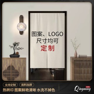 发财门帘隔断帘厨房防油烟专用遮挡帘店铺商用布帘饭店厕所帘子