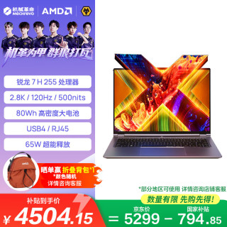 机械革命 高性能轻薄本 笔记本电脑 24G内存 1T疾  集成显卡 2880*1800 R7-8745HS 灰色 120Hz 24GB