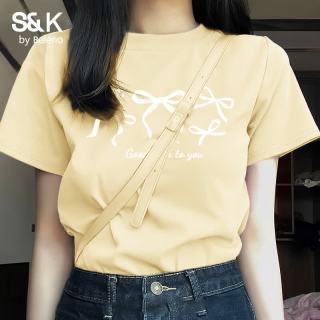班尼路 S&K 100%纯棉 鹅黄 M 女士短袖T恤